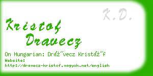 kristof dravecz business card